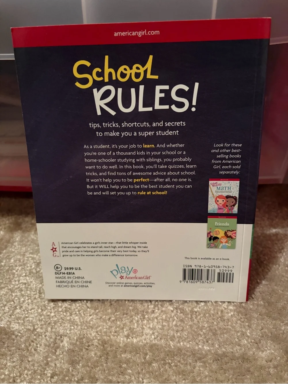 American Girl School Rules! Book - Red, Yellow, Green, Blue